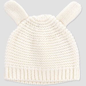 Carter's nwt Just One You Baby Easter Bunny Hat - Ivory rabbit
